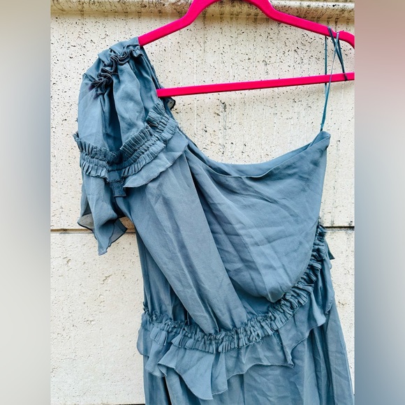 🆕🔖 Diesel ✨ Drakula 100% Silk One Shoulder Asymmetrical Dress ✨ Size L ✨NWT! - Picture 5 of 17